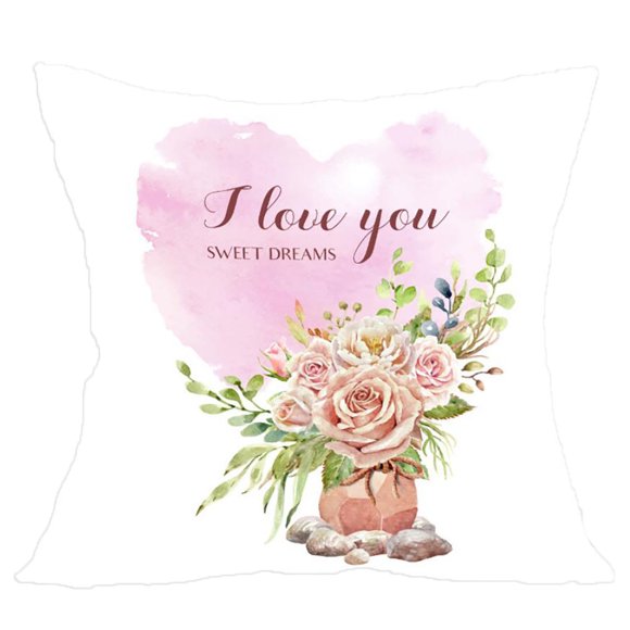 TIMIFIS Housses de Coussin pour la Saint-Valentin 18x18 Couleur Rouge Cœur Décorations Maison Coussin de Mariage à Carreaux pour Canapé Sofa Décorations de la Saint-Valentin