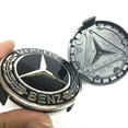 thumbnail image 3 of Ensemble de 4 Pcs Capuchons de Centre de Roue Mercedes-Benz Emblème Enjoliveurs Chromés Vendeur USA, 3 of 4