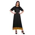 thumbnail image 1 of Moomaya A Line Cotton kurti For Women Pleated Long Designer Solid Anarkali Dress, 1 of 5