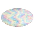 thumbnail image 2 of Hxlamzoo Fluffy Round Area Rug, Soft Tie Dye Rug, Shaggy Colorful Rug, for Bedroom, Living Room, Teen Dorm, Baby Nursery, 2 of 6