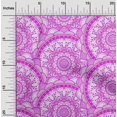 thumbnail image 2 of oneOone Viscose Jersey Purple Fabric Asian Block Mandala Sewing Craft Projects Fabric Prints By Yard 60 Inch Wide, 2 of 4