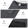 thumbnail image 4 of fatyb Casual Shirts for Men Long Sleeve Tshirts Button Pullover Solid Color Mens Lightweight Tee Tops, 4 of 7