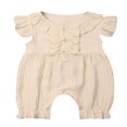 thumbnail image 1 of Combinaison pour Bébé Fille à Boutons, Manches Courtes, Vêtements Unis, 1 of 5