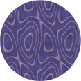 thumbnail image 1 of Ahgly Company Machine Washable Indoor Round Transitional Dark Slate Blue Purple Area Rugs, 8' Round, 1 of 7