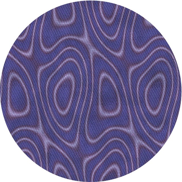 Ahgly Company Machine Washable Indoor Round Transitional Dark Slate Blue Purple Area Rugs, 8' Round