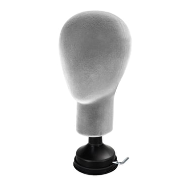 Tête de Mannequin en Mousse, Modèle de Tête Accessoires Stable avec Base Présentoir de Tête de Mannequin Chapeau de Cheveux pour Voyage