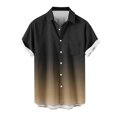 thumbnail image 1 of fatyb Button down Shirts for Men Short Sleeve Lightweight Beach Shirts Summer Gradient Collar Blouses, 1 of 4