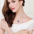 thumbnail image 4 of XZNGL Solar System Planet Galaxy Glass Universe Heart shaped Pendant Necklace, 4 of 9