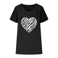 thumbnail image 4 of LSLJS Women V-neck Print T- Mode Confortable Cadeaux Blouses Tops, pour Women, 4 of 5