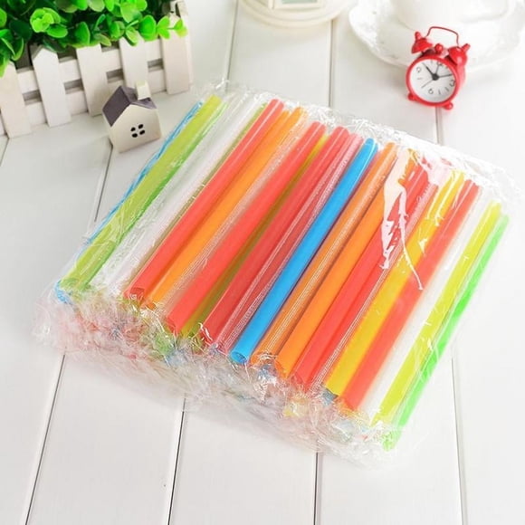 Boba Straws, 8in Length, Individually Wrapped, for Bubble Tea & Smoothies
