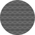 thumbnail image 1 of Ahgly Company Tapis de Zone Rond Gris Transitionnel pour Intérieur Lavable à la Machine, 3 Pieds Rond, 1 of 7