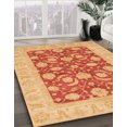 thumbnail image 2 of Ahgly Company Tapis d'Intérieur Carrés Abstraits Orange Tapis de Zone Abstraits, 3 Pieds Carré, 2 of 6