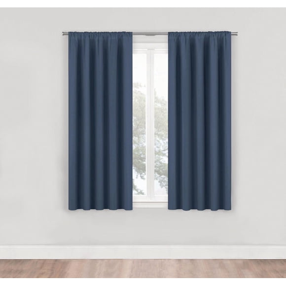 Mainstays 100% Blackout 63" Window Curtains Panel Pair