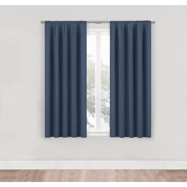 Mainstays 100% Blackout 63" Window Curtains Panel Pair