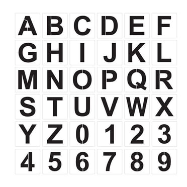 1 Ensemble de Grands Pochoirs Alphabet Pochoirs Lettres et Chiffres pour Peinture (Beige)