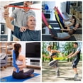 thumbnail image 2 of Resistance Bands Set 5 Packs Elastic Exercise Bands for Physical Therapy Tension Band Recovery Band Workout Stretch Bands for Strenght Training Pilates Yoga Arms Upper Body and Shoulders, 2 of 5