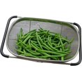 thumbnail image 3 of i Kito Over the Sink Colander Strainer Basket, Sink Handle Stand Colander Stainless Steel, 3 of 6