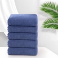 thumbnail image 4 of 5pc Velvet Towel Plain Face Towel Soft Absorbent Face Wash Ah Face Towel, 4 of 6