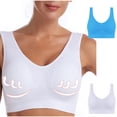 thumbnail image 2 of AherBiu 2pc Plus Size Sports Bras for Women Large Bust High Support Padded Bralettes Seamless Workout Underwear, 2 of 7