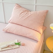 Danhjin Washed Cotton Pillowcases Pillowcases Standard Size Set of 2 Washed Cottons Decorative Pillowcases Comforter Set