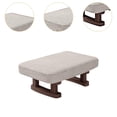 thumbnail image 3 of yuksok Foot Rest with Wooden Legs Rectangle Short Step Stool for Bedroom Hotel Dorm Plain Color, 3 of 9