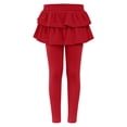 thumbnail image 1 of Ensemble de Pantalons et Jupes Élastiques pour Filles, Tenue Décontractée Multicolore pour Âges 3-10 Tissu Extensible Rouge Melon D\'eau 110, 1 of 2