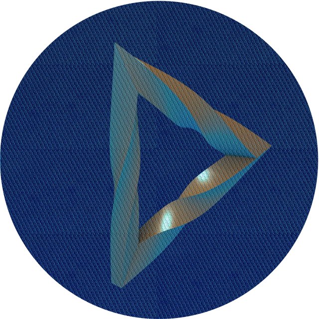 Ahgly Tapis Rond Lavable en Machine Intérieur Transitionnel Bleu, 8 Pieds Rond