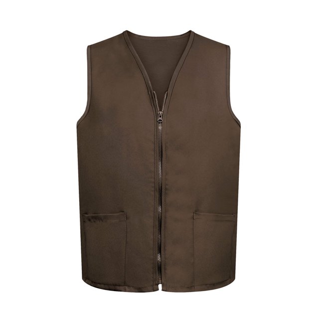 TOPTIE Adult Volunteer Work Vest Event Supermarket Apron Vests - Coffee