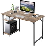 BestOffice 47-Inch Computer Desk, Bookshelf – Extra Large Modern Study & for Home Office, Black