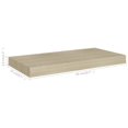 thumbnail image 4 of vidaXL Floating Wall Shelf Oak 50x23x3.8 cm MDF, 4 of 4