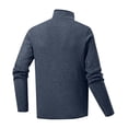 thumbnail image 4 of Lovzfmll Chandail à Capuchon Polartec pour Homme, Haute Élasticité, Fermeture Éclair, Poche, Chaud, Course, Bleu Foncé, m, 4 of 9