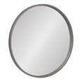thumbnail image 1 of Kate and Laurel Valenti Farmhouse Round Wall Mirror, 28 Inch Diameter, Gray, Decorative Circle Mirror, 1 of 7