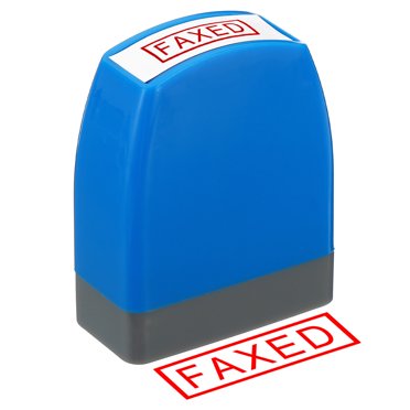 Unique Bargains Timbre Faxé Encre Rouge Bureau Pré-Encré Message Style 1, Bleu