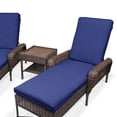 thumbnail image 2 of Chaise Longue d'Extérieur Pliante pour Patio avec Coussin, Osier Toutes Saisons, Chaise de Bronzage Extérieure, Dossier Réglable, Fauteuil Inclinable, 2 of 7