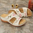 thumbnail image 5 of Snorda Sandales à Talon Compensé d'Été pour Femmes avec Broderie Florale Chaussures pour Femmes, 5 of 5