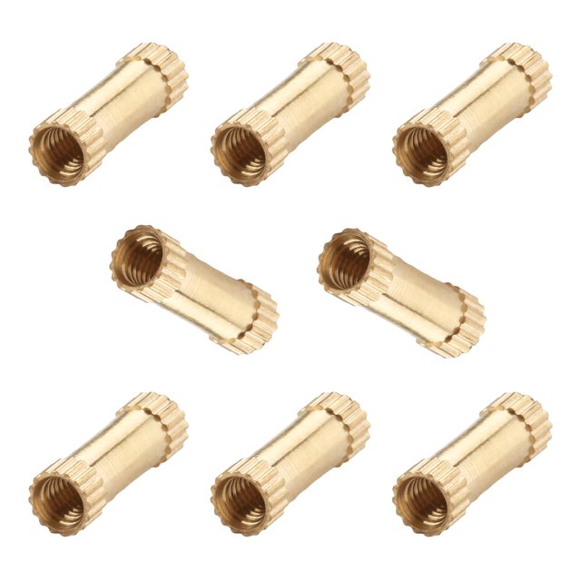 Wekity M3x12mm Female Thread Knurled Nuts,Hx4mm OD Brass Threaded Insert Embedment Nuts Hydraulic Welded Joint Injection Molding Assortment Kit for 3D Printing Injection Molding 80PCS-0621