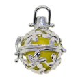 thumbnail image 3 of Beads Cage Charms Locket Pendant Settings for DIY Necklace Diffuser Locket Pendant Memory Daisy flower, 3 of 9