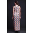 thumbnail image 4 of Bimba Floral Ladies Crew Neck Waist String Print Maxi Dress with Side Slits Summer Wear-XXX-Large, 4 of 6