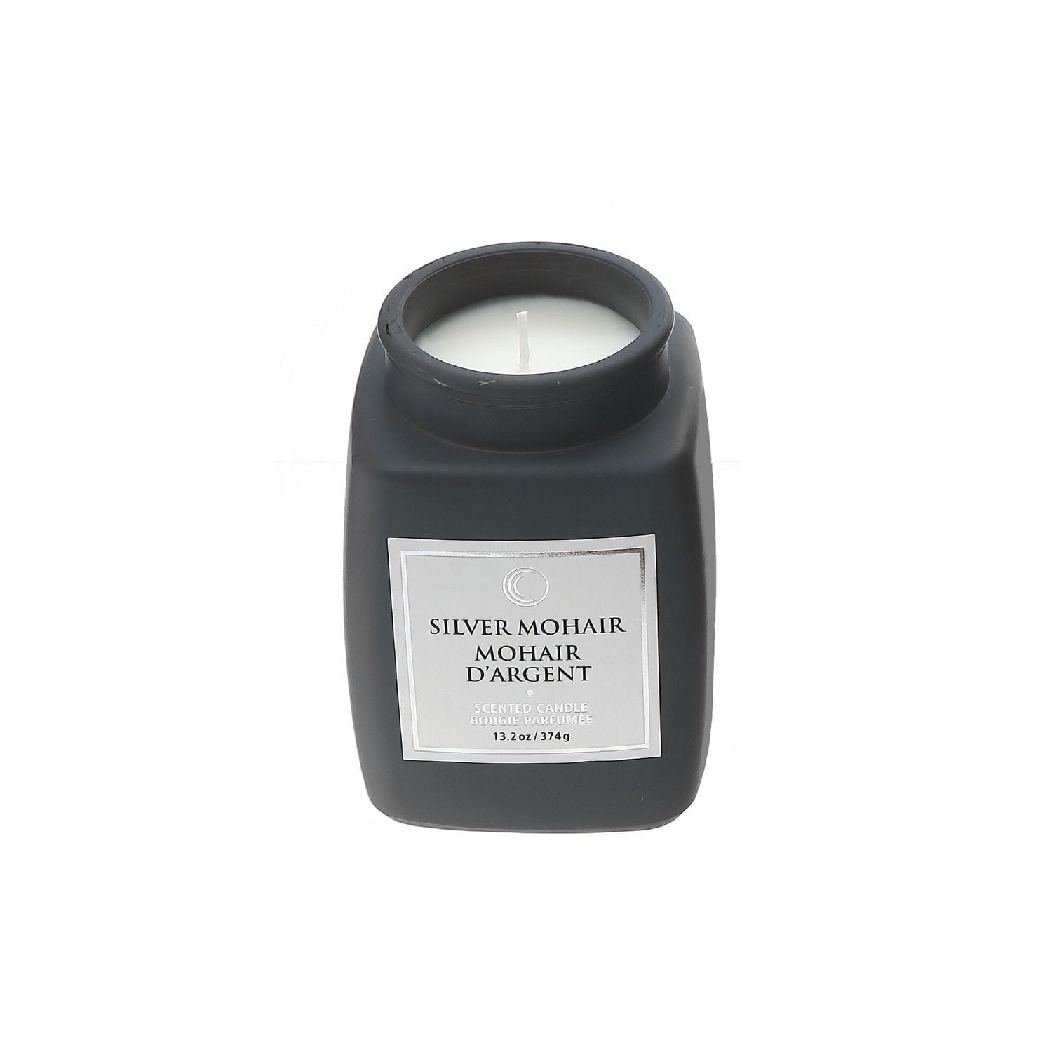 13,2 Oz Luxe Bougie Carrée Parfumée Avec Couvercle (Argent Mohair) - Ensemble De 2