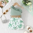 thumbnail image 4 of HNMKIU Toddler Girls Ruffled Floral Dress for Sleeveless Design Comfortable Ribbed Fabric for Parties and, 4 of 4