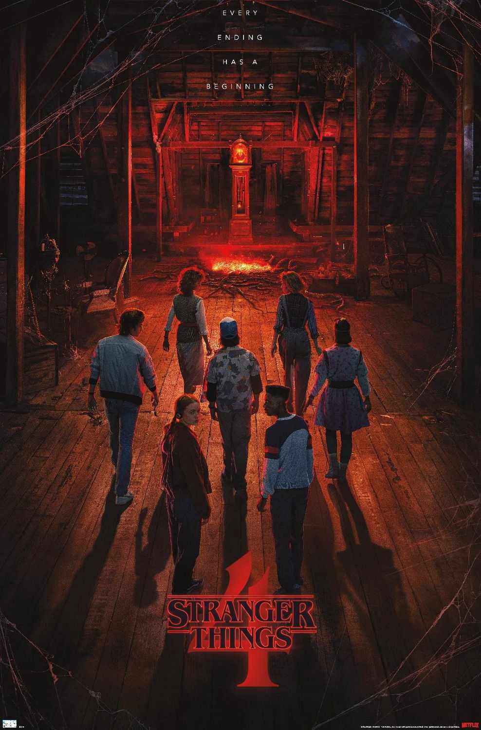 Netflix Stranger Things: Season 4 - Creel House Teaser One Sheet Wall Poster with Push Pins, 22.375" x 34"