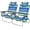 bleu, variante sur Patiojoy Lot de 2 Chaises de Plage Pliantes Type Sac à Dos, Chaises Inclinables d'Extérieur à 5 Positions avec Oreiller, Bleu Foncé