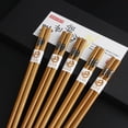 thumbnail image 4 of Kcavykas Kitchen, Kitchen Essential, Kitchen Gadgets Japanese Style Reusable Chopsticks Natural Wooden Chopsticks 5pcs Set, 4 of 8