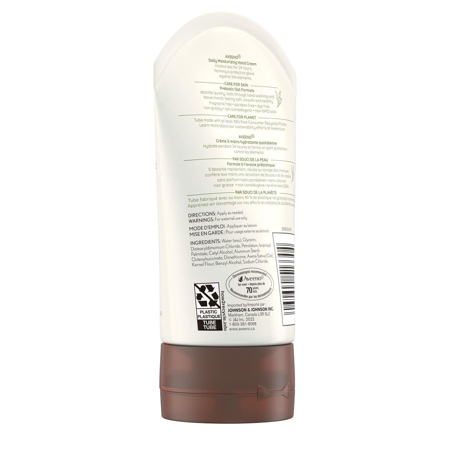 Aveeno Daily Moisturizing Hand Cream, Dry Skin Hand Lotion, Non-GMO Oat Moisturizer, Paraben Free, Fragrance Free