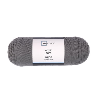 Mainstays Medium Acrylic Yarn Grey, 7 oz 397 Yards