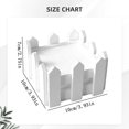 thumbnail image 3 of Wooden Picket Fence Flower Pot, Home Decoration Flowerpot, Versatile Flower Arrangement Container, 1Pcs Fence Decoration Wooden Boxes for Flower, DIY Floral Flowerpot 3.9x3.9x2.75 In, 3 of 7