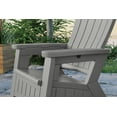 thumbnail image 4 of Suncast Adirondack Chair with Storage, Outdoor Patio Resin Chair - Dove Gray, 4 of 6