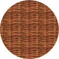 thumbnail image 1 of Ahgly Tapis Rond Lavable en Machine Intérieur Transitionnel Orange Néon, 5 Pieds Rond, 1 of 7