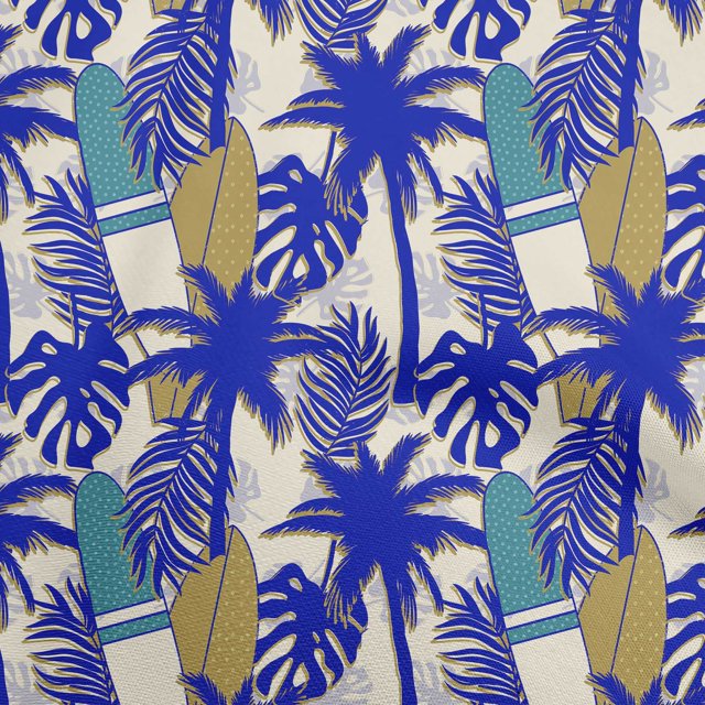 oneOone Velvet Blue Fabric Tropical Sewing Craft Projects Fabric Prints By Yard 58 Inch Wide