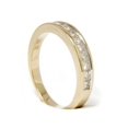 thumbnail image 2 of 14k Yellow Gold 1/2ct Princess Cut Channel Set Diamond Wedding Anniversary Ring, 2 of 2